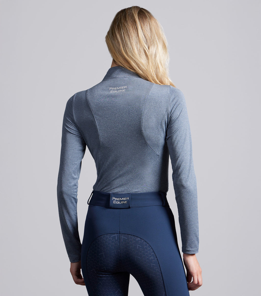 Premier Equine Leora Womens Long Sleeve Base Layer - Blue