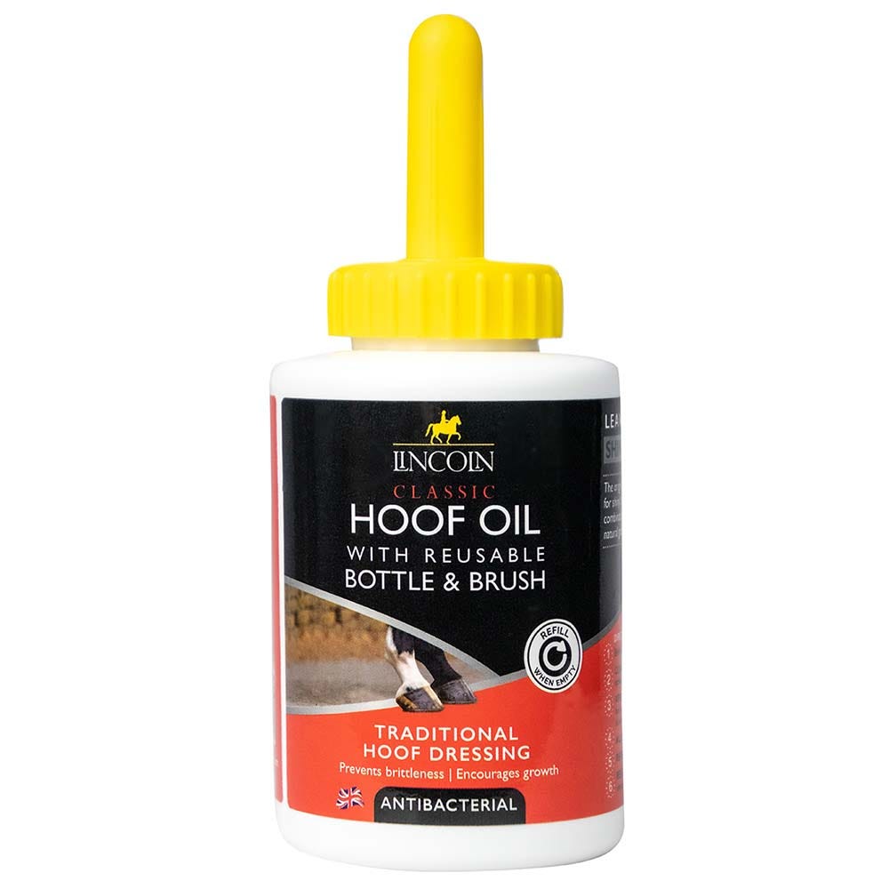 Lincoln Classic Hoof Oil With Reusable Bottle & Bush - Nags Essentials