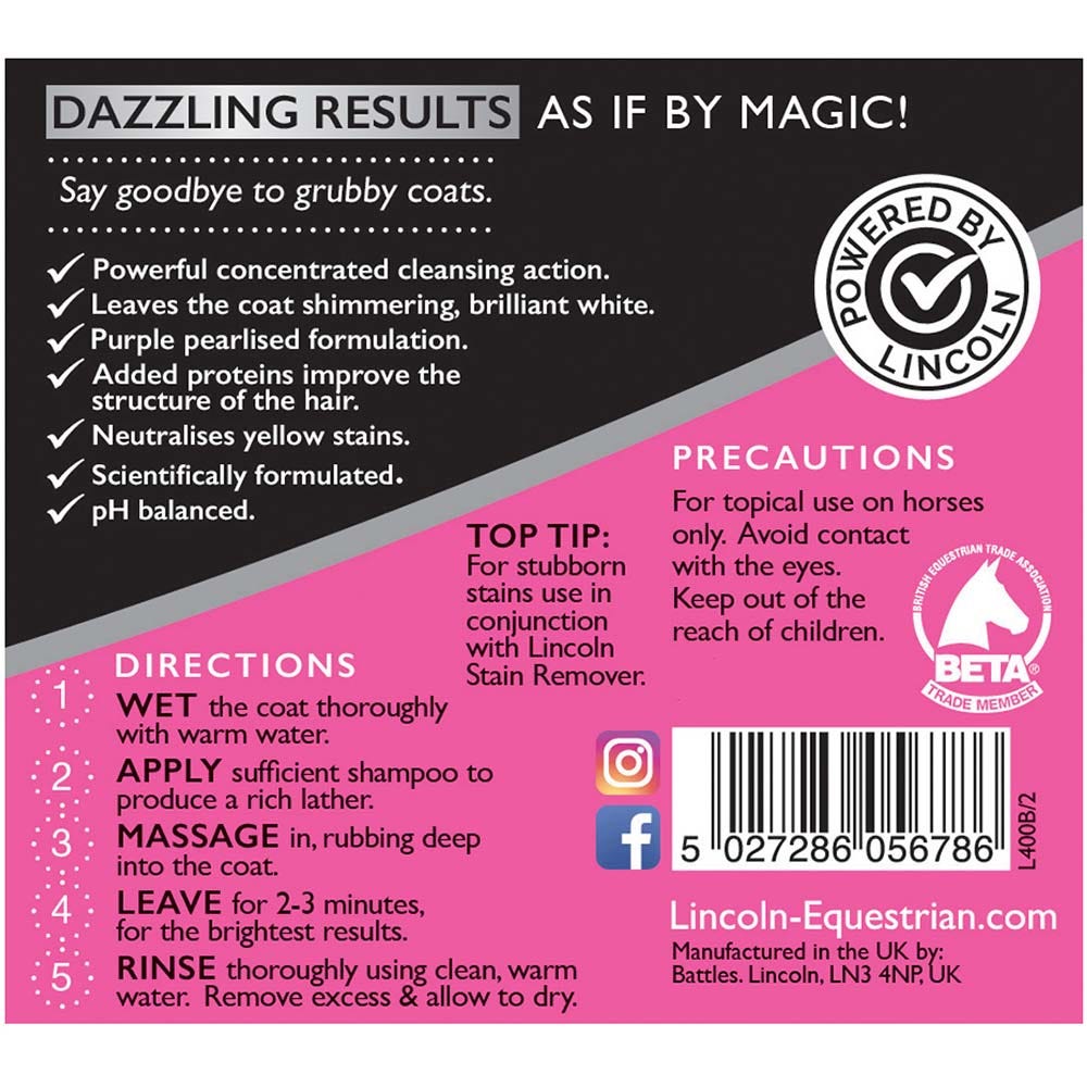 Lincoln Magic White Horse Shampoo - Nags Essentials