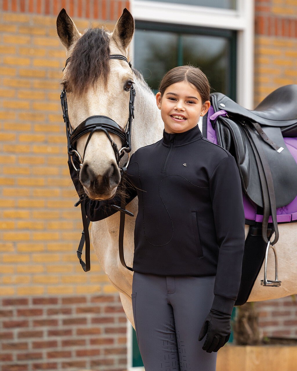 Livora Sweater Half Zip Junior - Nags Essentials