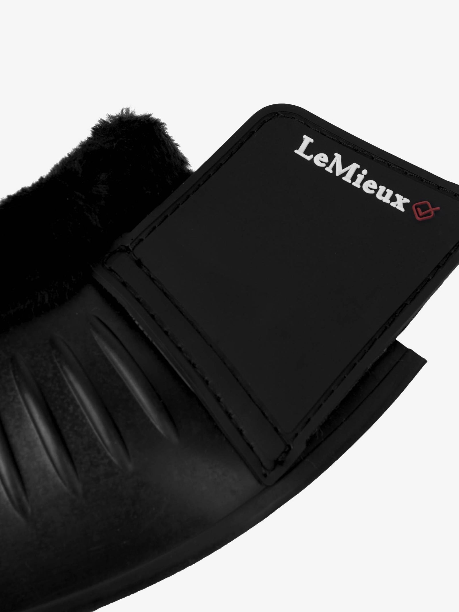 LeMieux Rubber Bell Boots with Fleece - Black