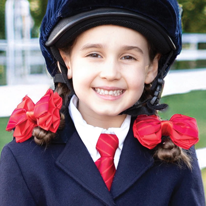 Luxury Red Ready-Tied Show Tie - Junior - Nags Essentials