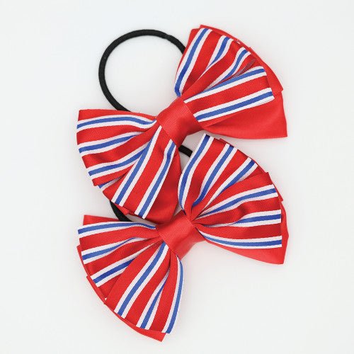 Luxury Regent Striped Show Bow Ribbons - Pair - Nags Essentials