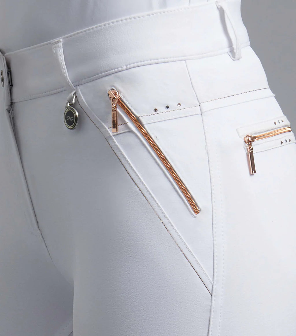 Premier Equine Milliania Ladies Full Seat Gel Competition Breeches - White