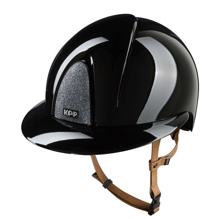 KEP Smart Nova Polish Black with Silver Star Grill and Tan Harness Polo Peak