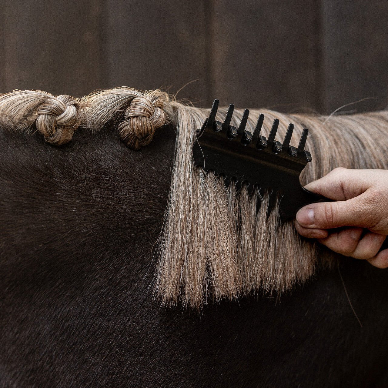 Plaiting Mane Comb Black - Nags Essentials