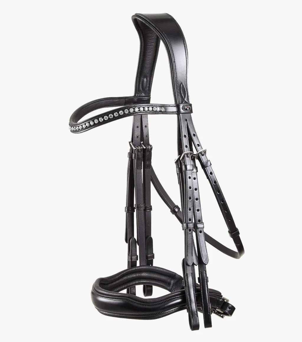 Premier Equine Abriano Anatomic Double Bridle Black - Nags Essentials