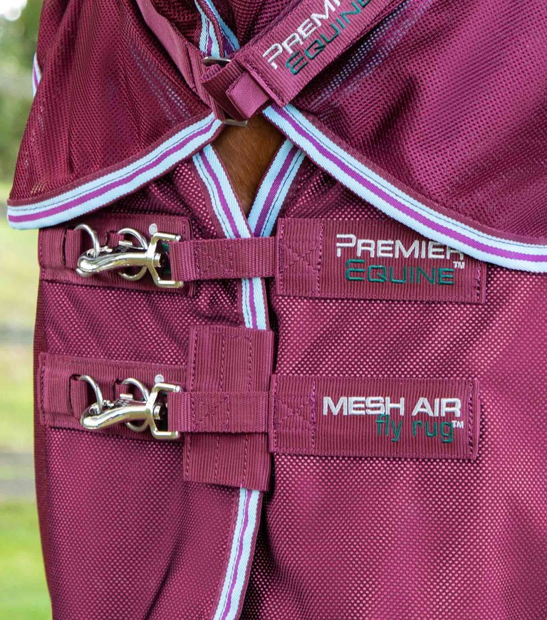Premier Equine Combo Mesh Air Fly Rug with Surcingles - Wine - Nags Essentials