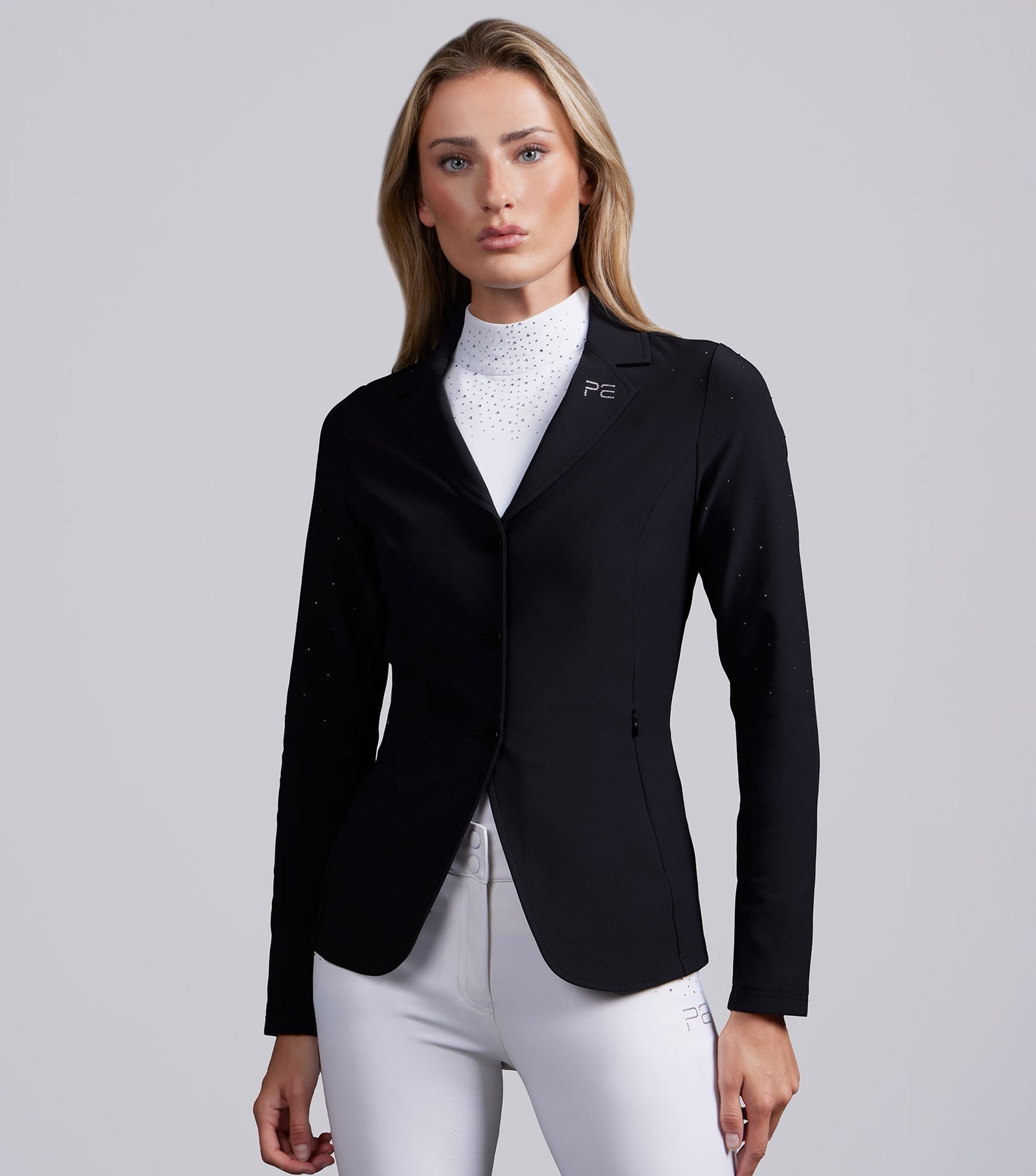 Premier Equine Cristalli Womens Competition Jacket - Black - Nags Essentials