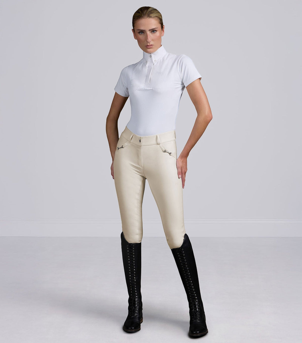 Premier Equine Filetto Womens Gel Full Seat Riding Breeches Navy - Nags Essentials