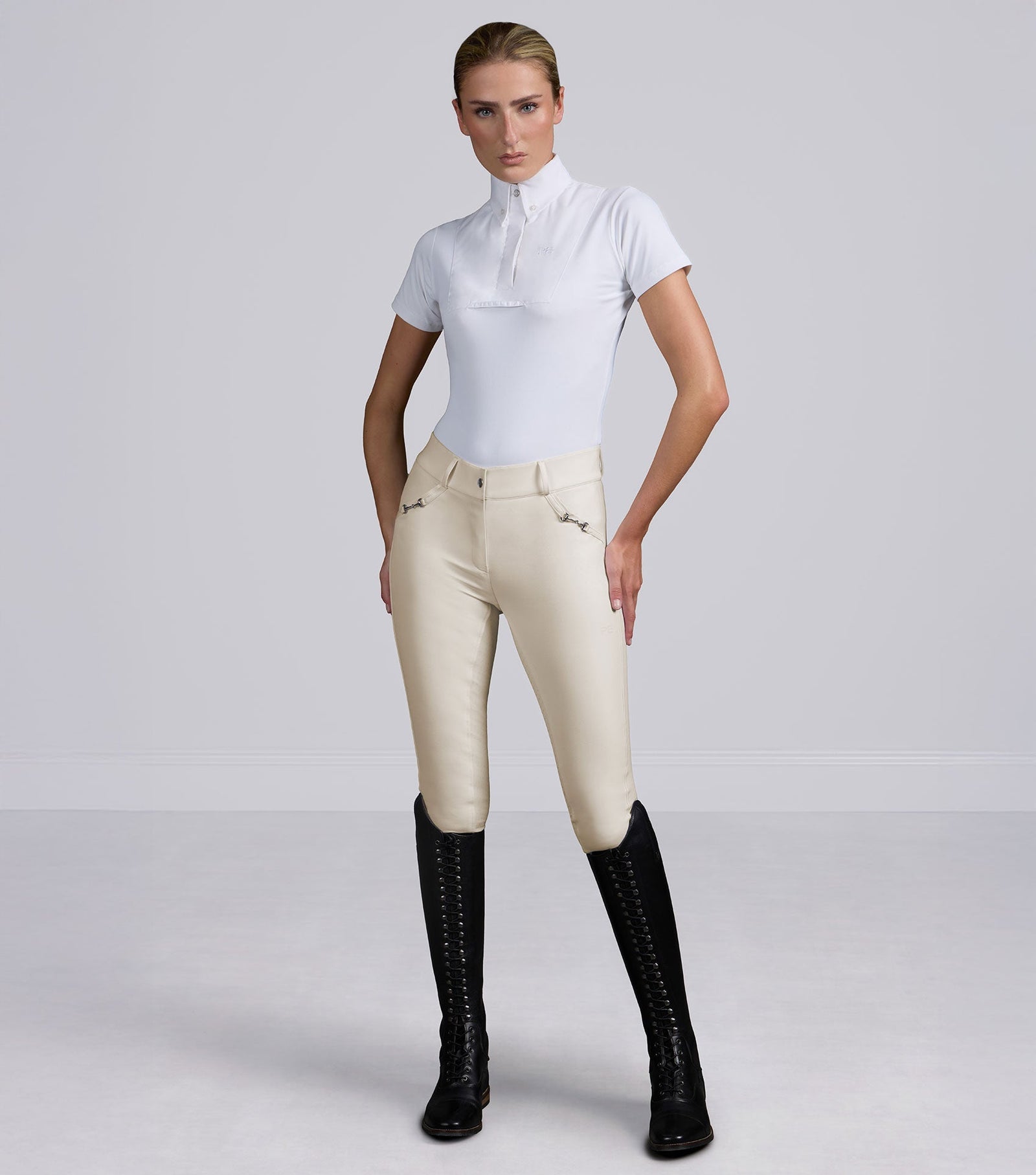 Premier Equine Filetto Womens Gel Full Seat Riding Breeches Navy - Nags Essentials