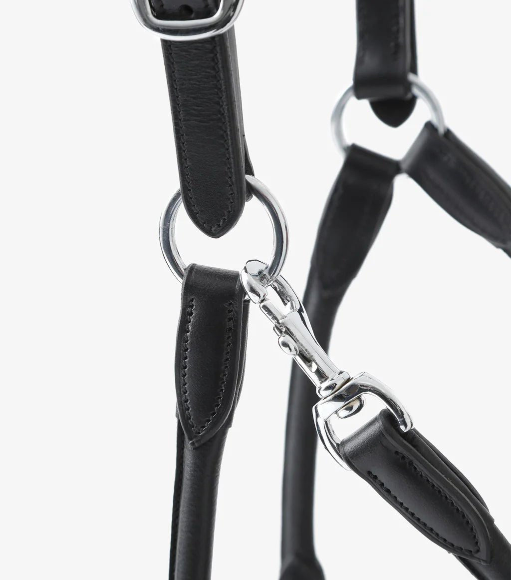 Premier Equine Hennaroso Rolled Anatomic Leather Head Collar - Nags Essentials