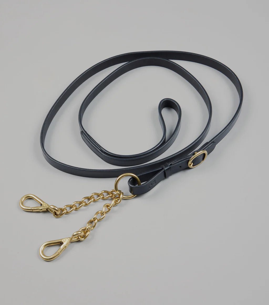Premier Equine Leather Lead Rein with Chain Coupling - Nags Essentials