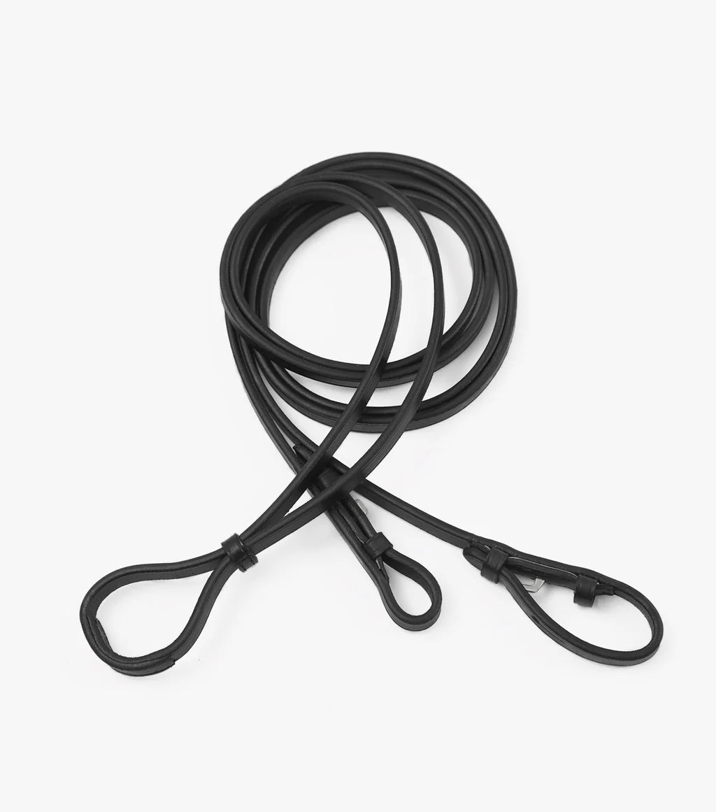 Premier Equine Leonardo Plain Leather Double Bridle Reins - Nags Essentials