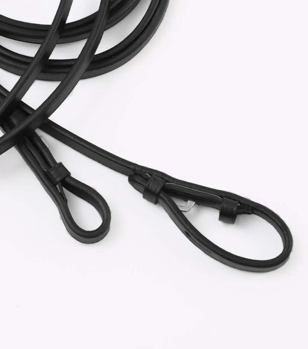 Premier Equine Leonardo Plain Leather Double Bridle Reins - Nags Essentials