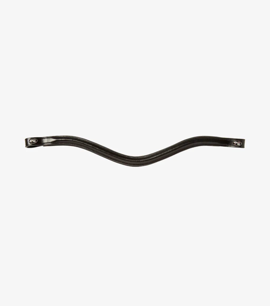 Premier Equine Liscio Plain Shaped Leather Browband - Nags Essentials