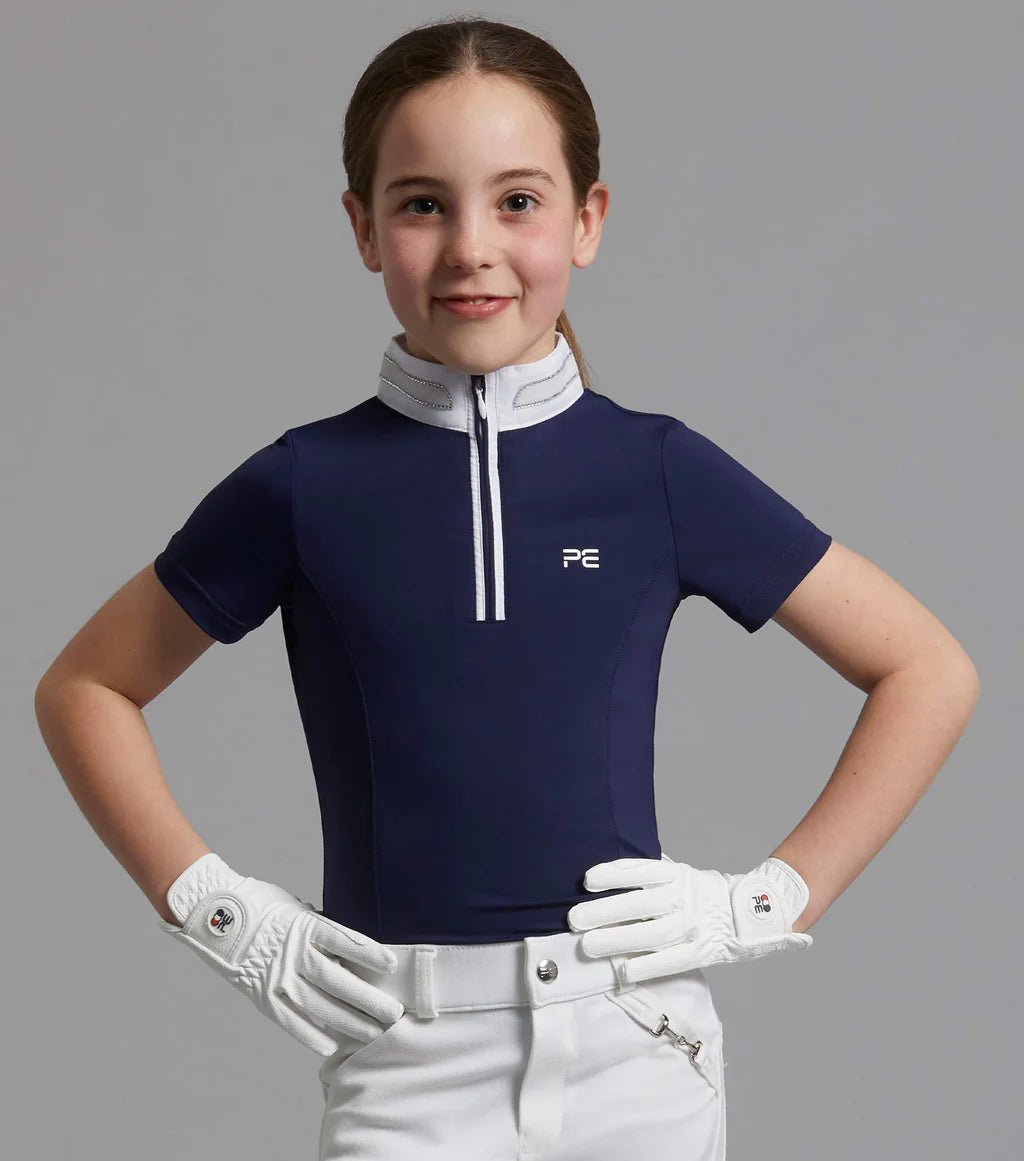 Premier Equine Maria Girls Diamante Show Shirt - Nags Essentials