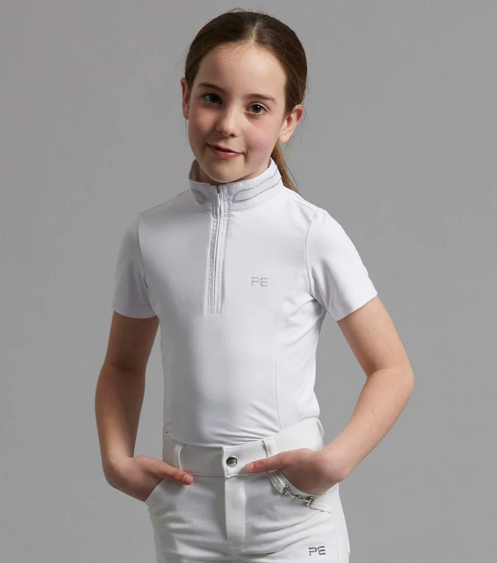 Premier Equine Maria Girls Diamante Show Shirt - Nags Essentials