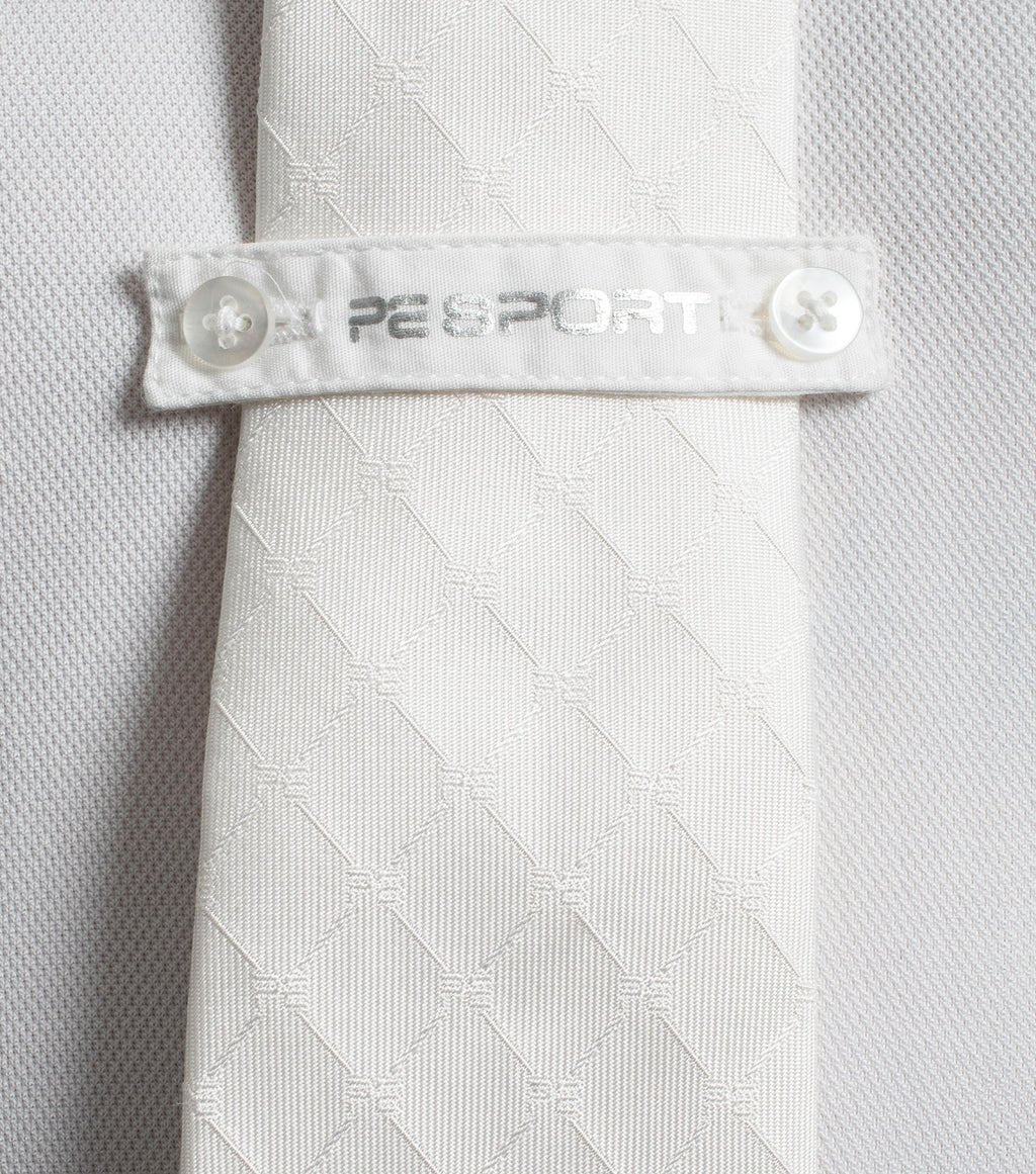 Premier Equine Men's 100% Silk Hand Made Tie - White - Nags Essentials
