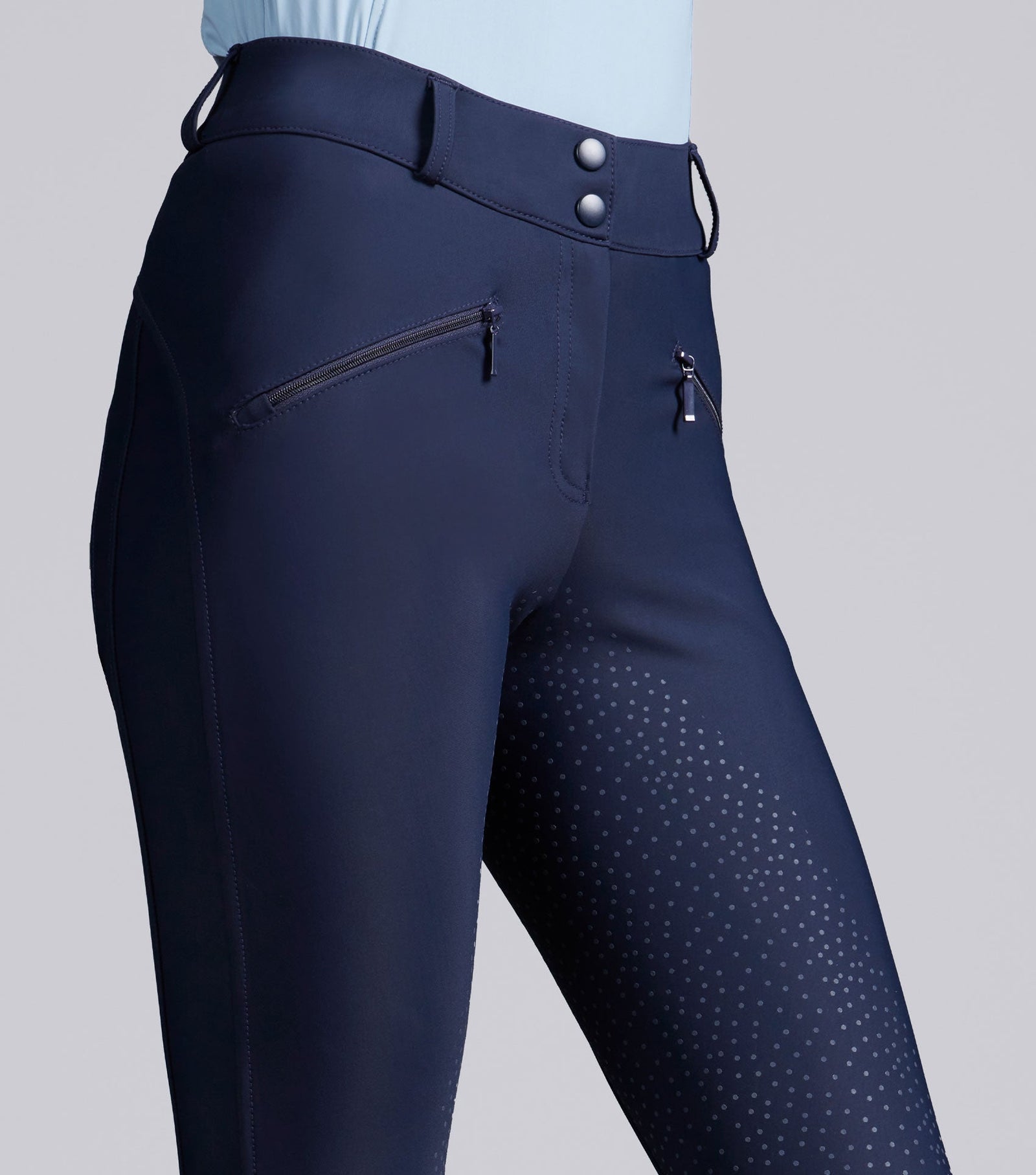 Premier Equine Meraki Womens Gel Full Seat Riding Breeches - Navy - Nags Essentials
