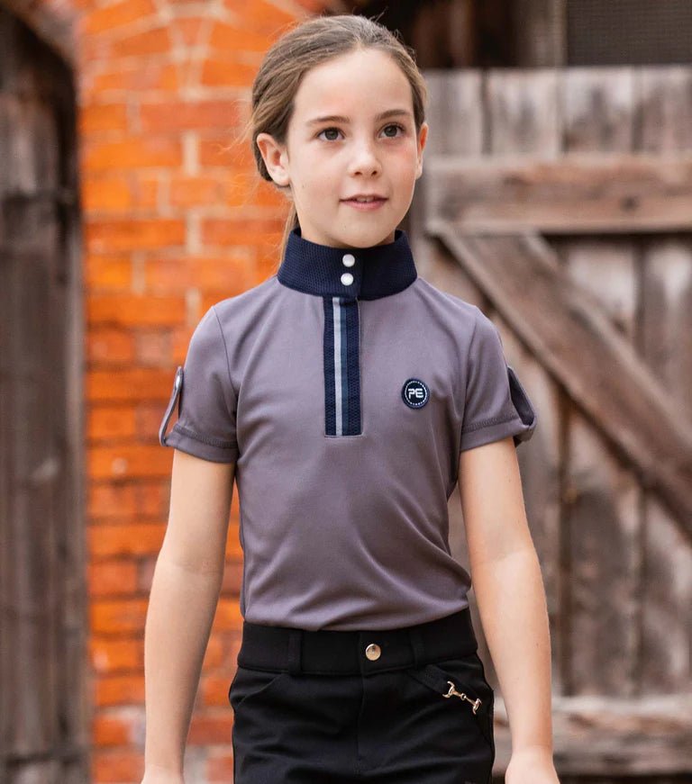 Premier Equine Mini Amia Girl's Technical Short Sleeve Riding Top - Nags Essentials