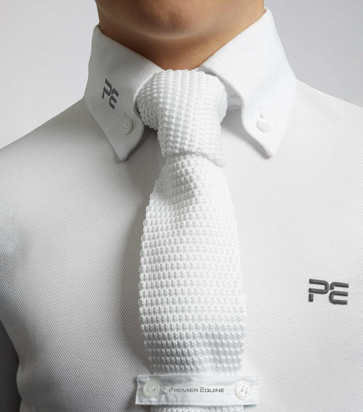 Premier Equine Mini Antonio Boy's Short Sleeve Show Shirt White - Nags Essentials