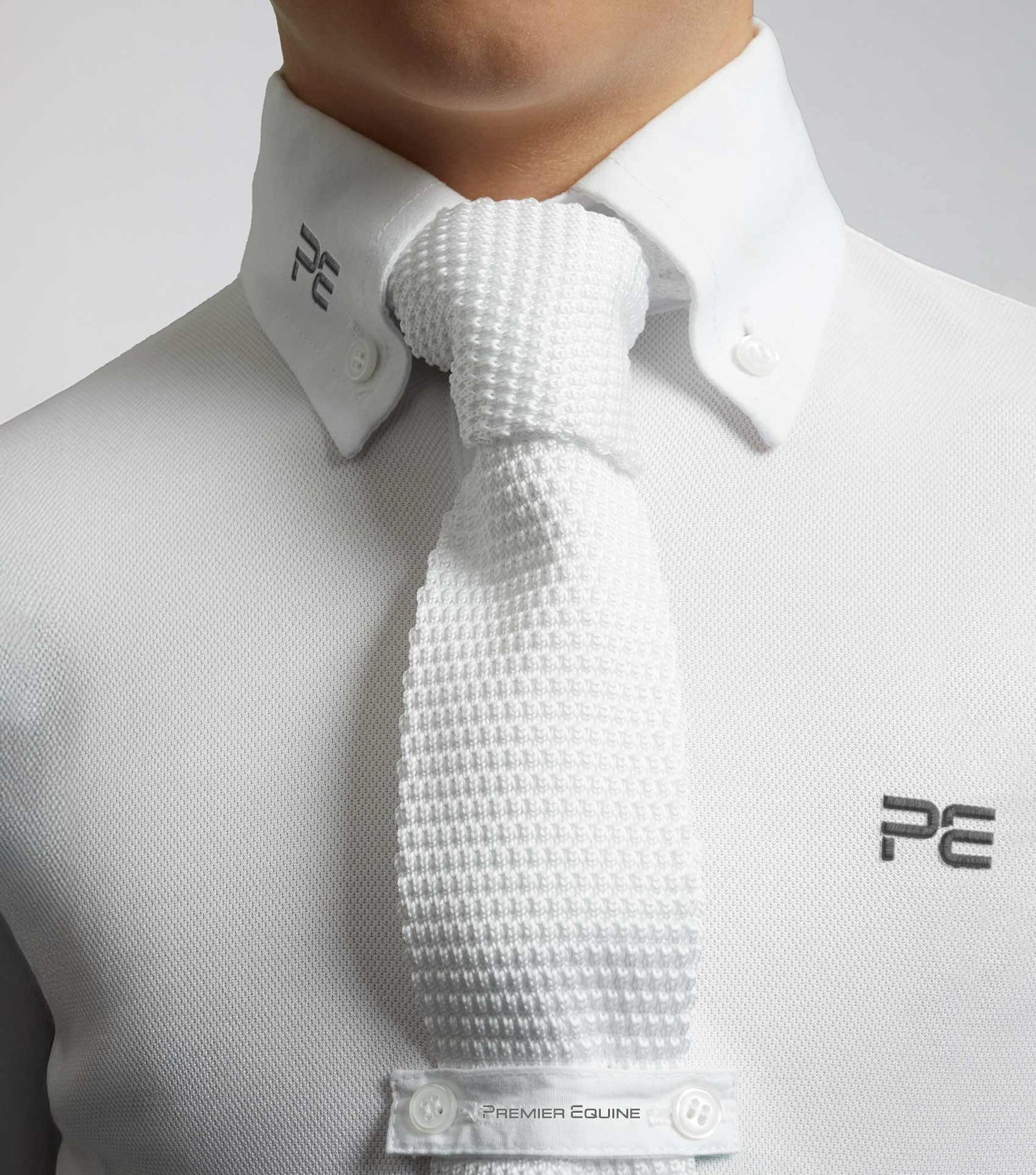 Premier Equine Mini Antonio Boy's Short Sleeve Show Shirt White - Nags Essentials