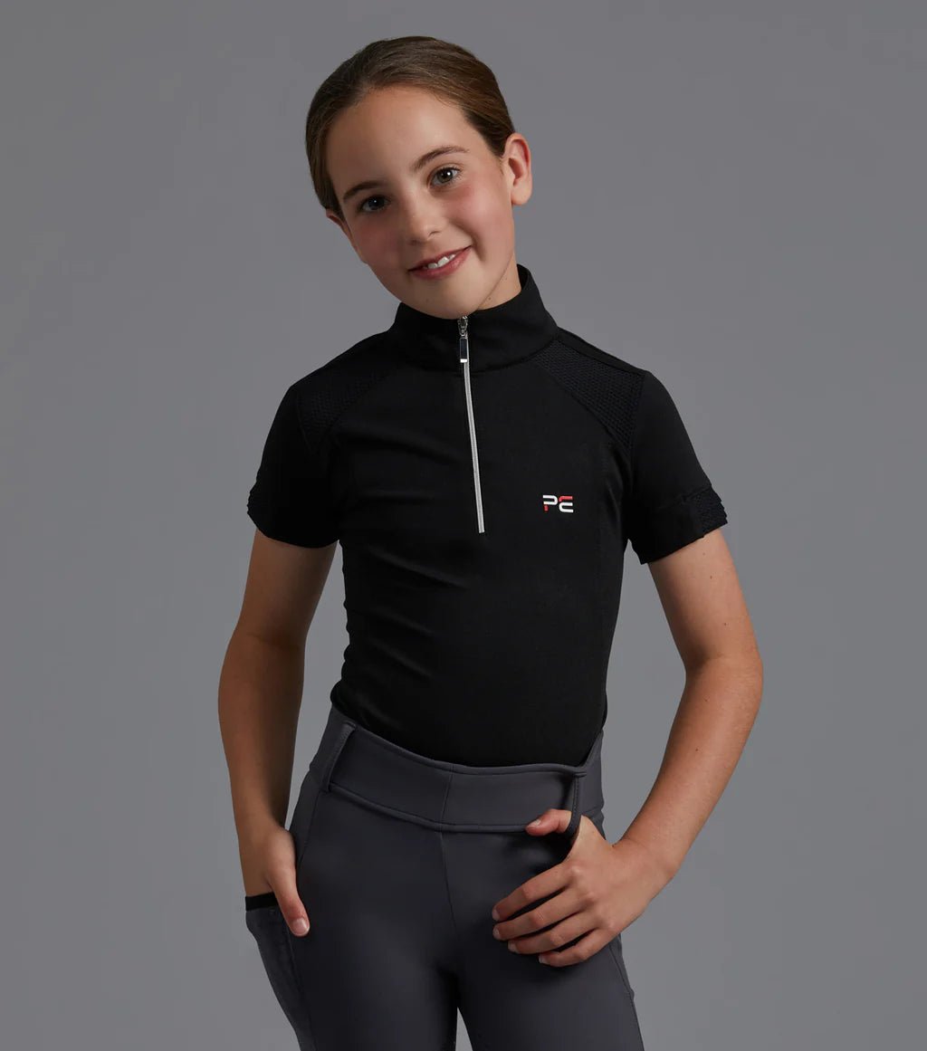 Premier Equine Mini Remisa Girl's Technical Short Sleeve Riding Top - Nags Essentials