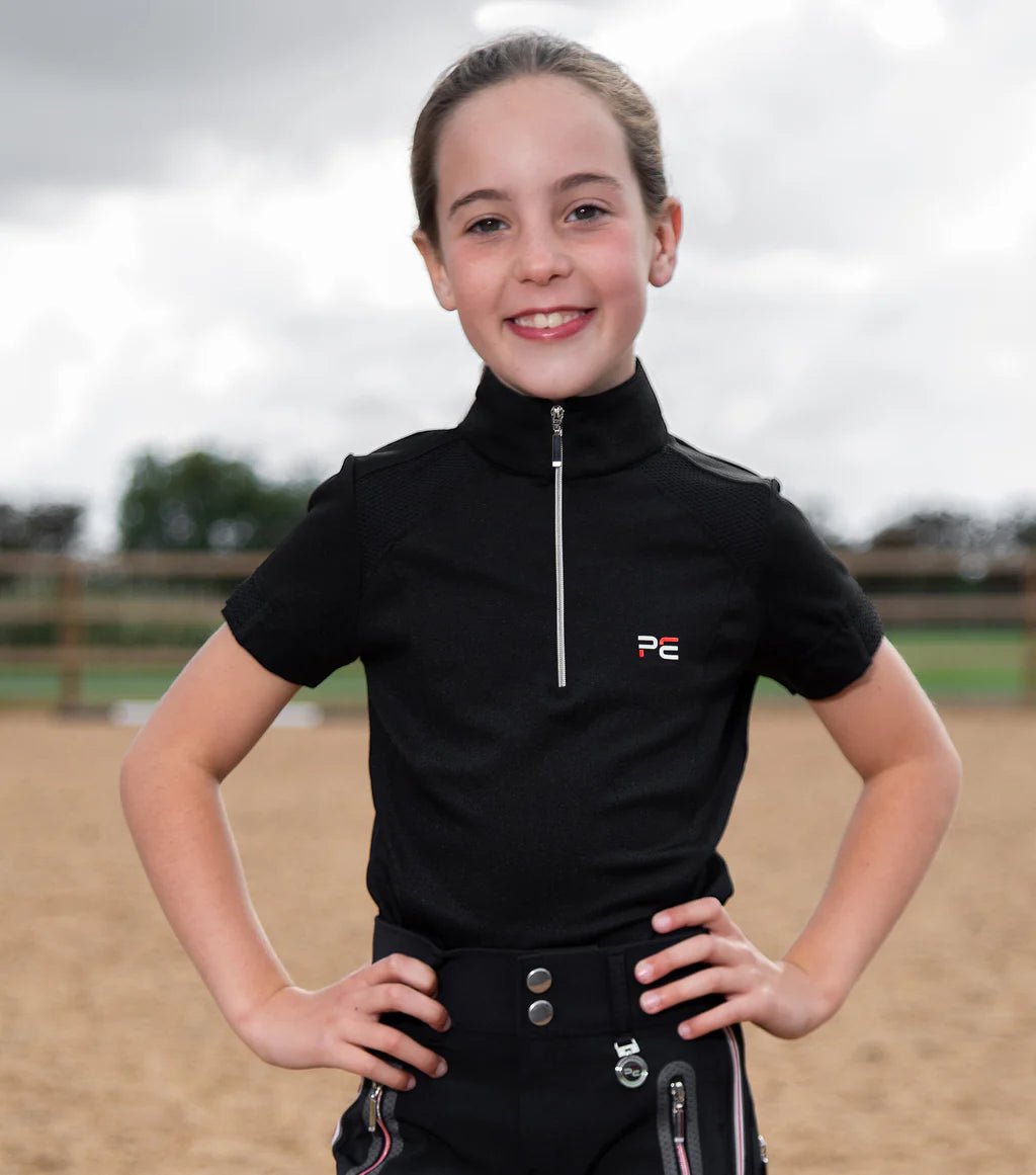 Premier Equine Mini Remisa Girl's Technical Short Sleeve Riding Top - Nags Essentials