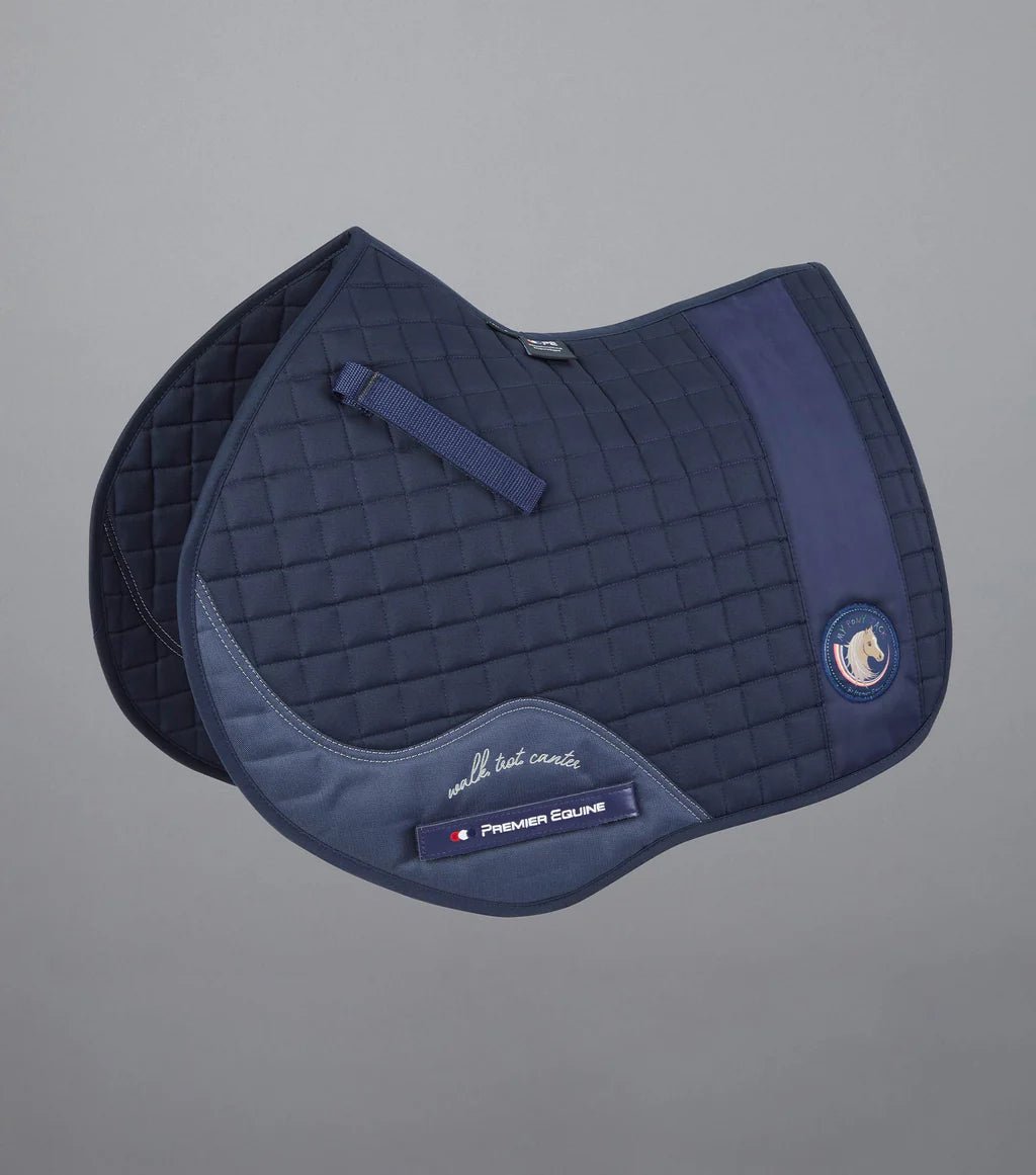 Premier Equine My Pony Jack Cotton GP/Jump Plain Saddle Pad - Navy - Nags Essentials