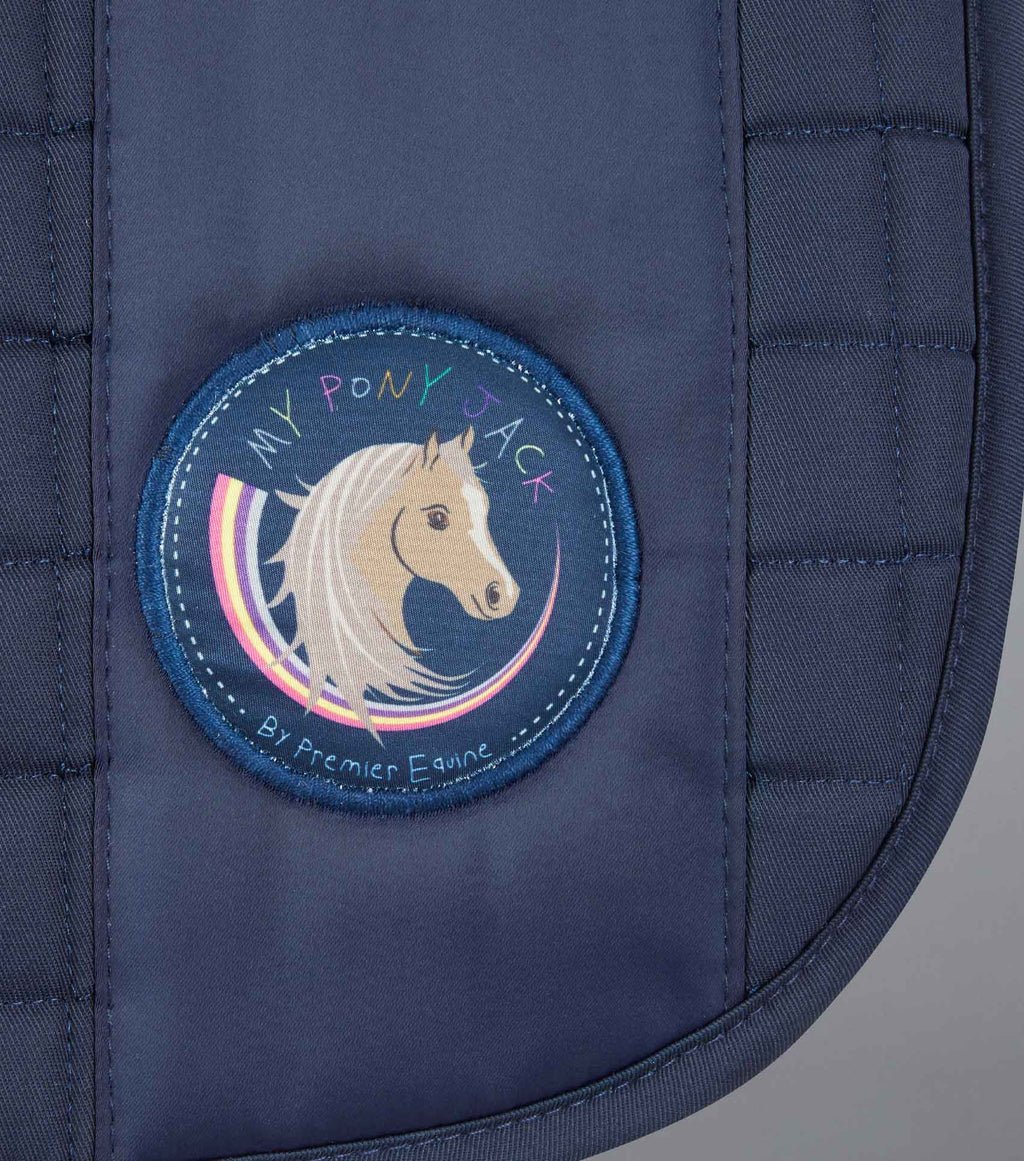 Premier Equine My Pony Jack Cotton GP/Jump Plain Saddle Pad - Navy - Nags Essentials