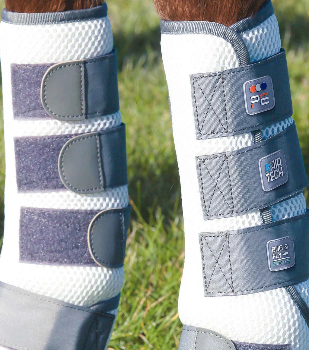 Premier Equine Pro Tech Bug and Fly Boots - White - Nags Essentials