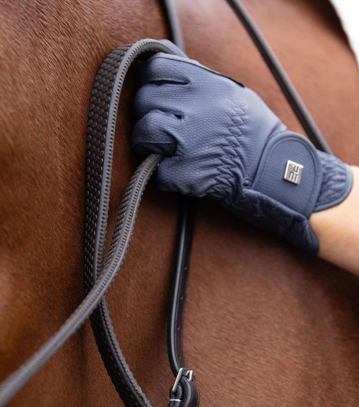 Premier Equine Rubber Reins Black - Nags Essentials