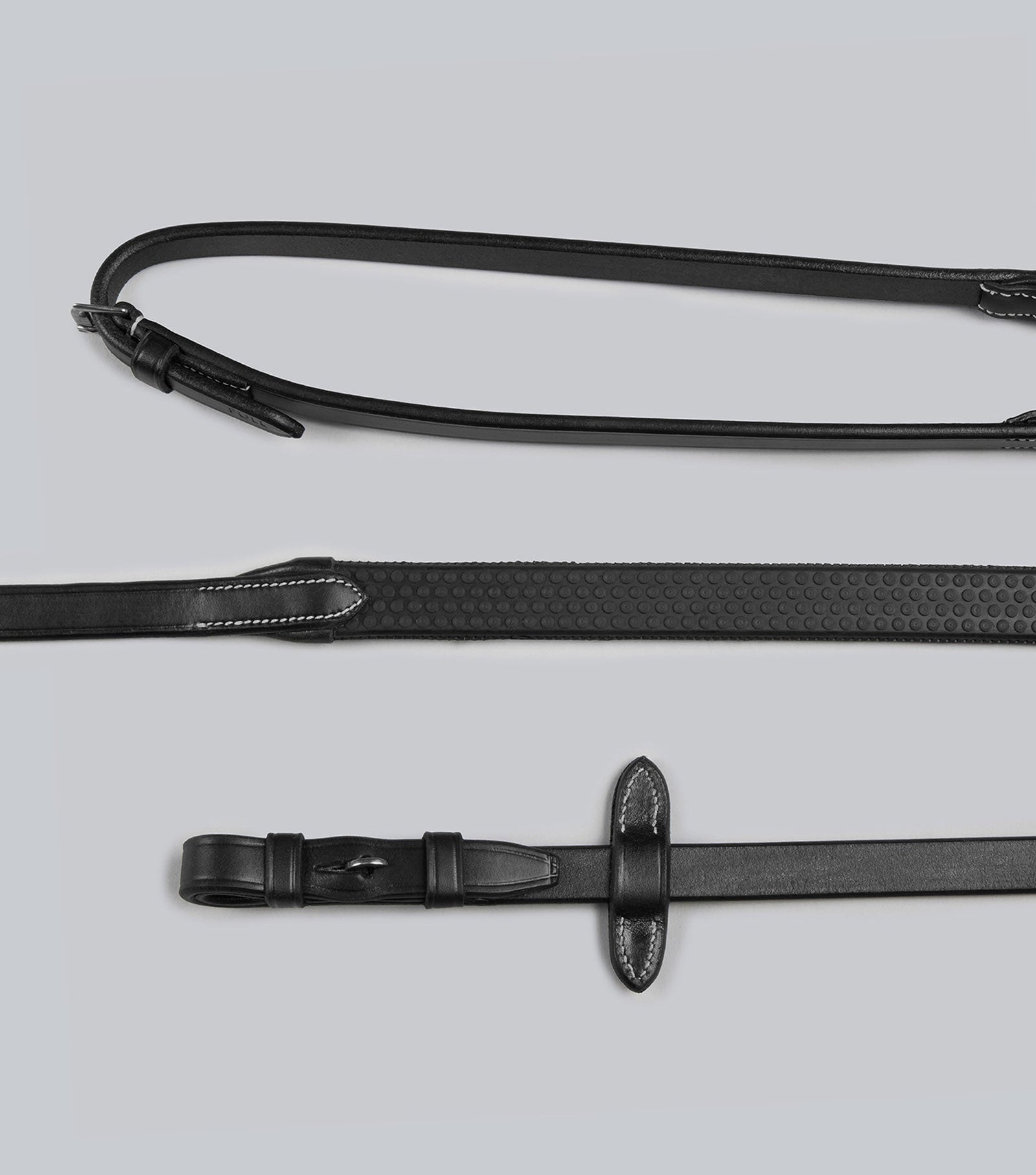 Premier Equine Rubber Reins Black - Nags Essentials