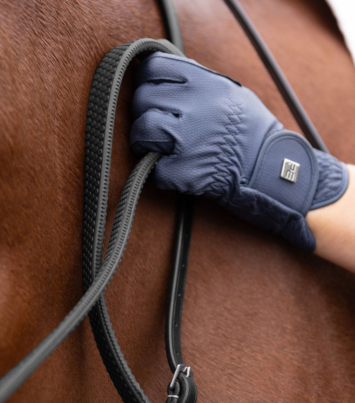 Premier Equine Rubber Reins Black - Nags Essentials