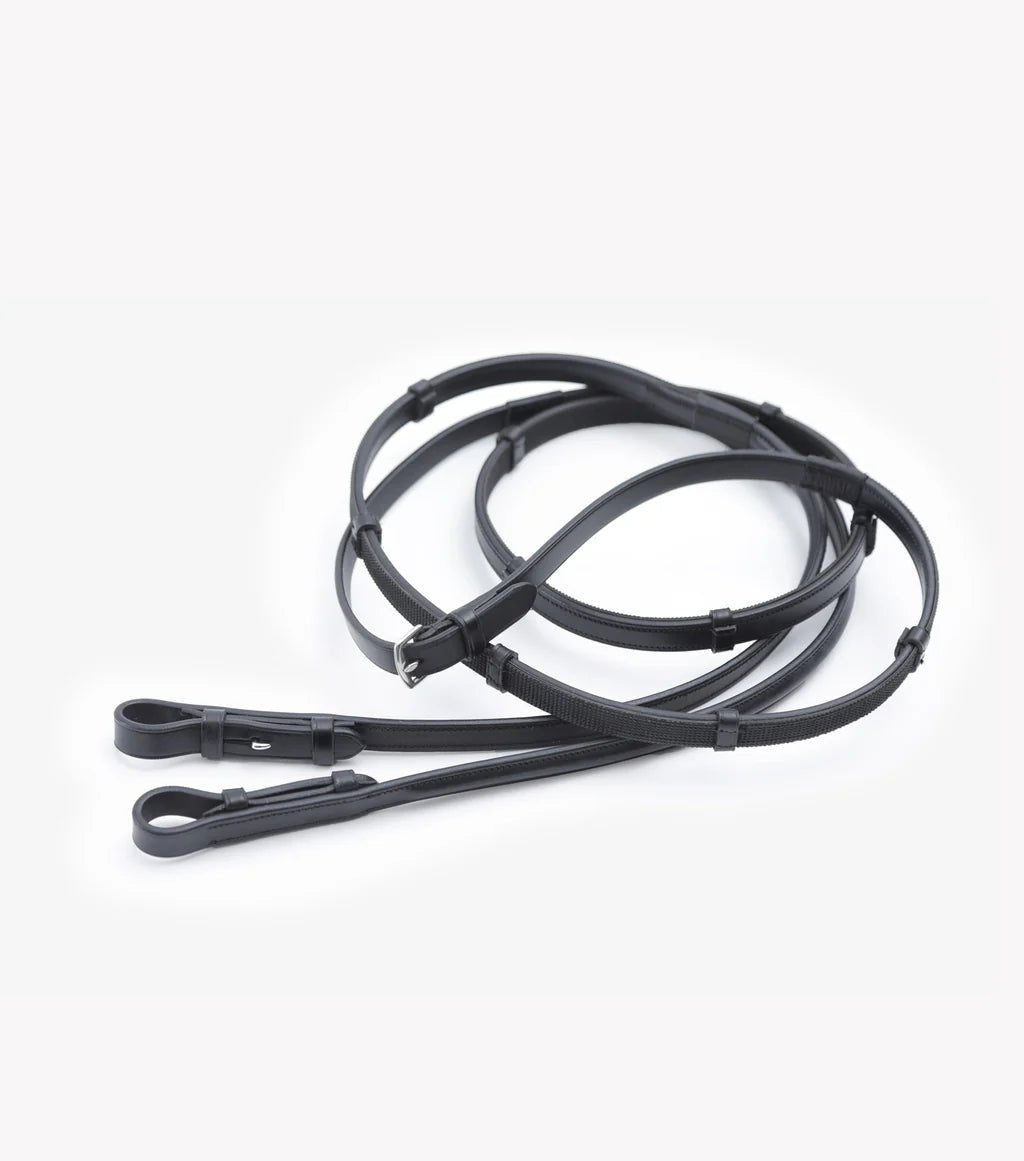 Premier Equine Salvatore Rubber & Leather Grip Reins - Nags Essentials
