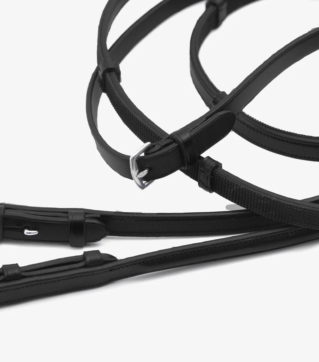 Premier Equine Salvatore Rubber & Leather Grip Reins - Nags Essentials