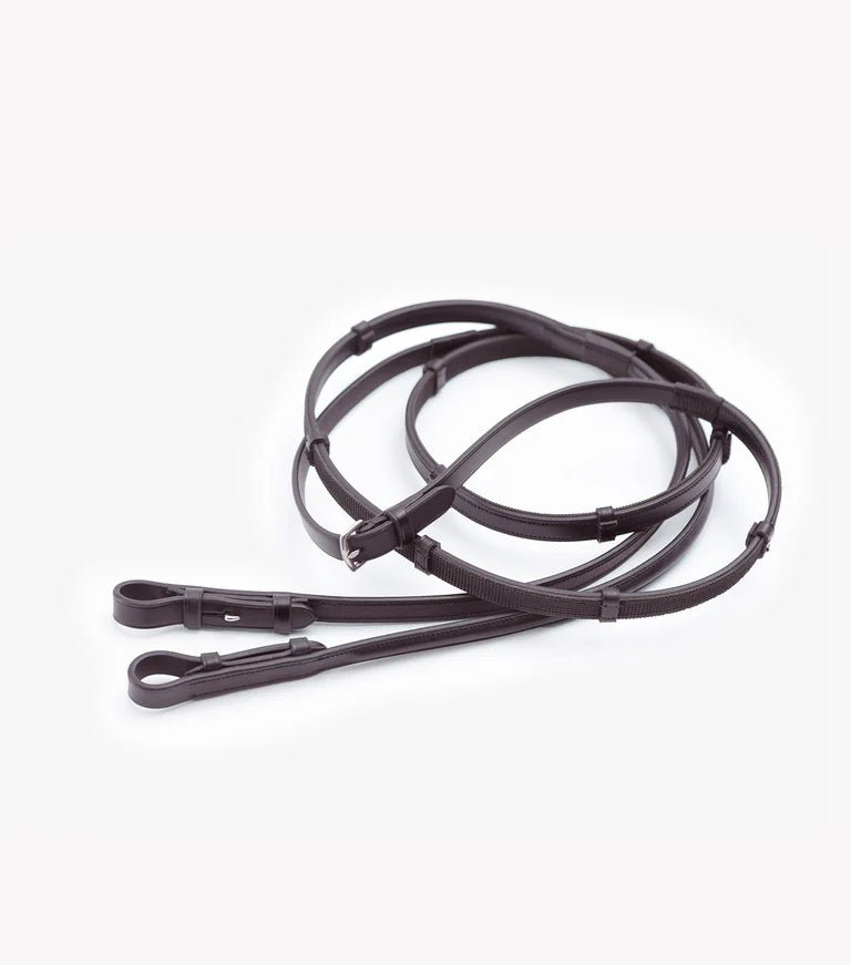 Premier Equine Salvatore Rubber & Leather Grip Reins - Nags Essentials
