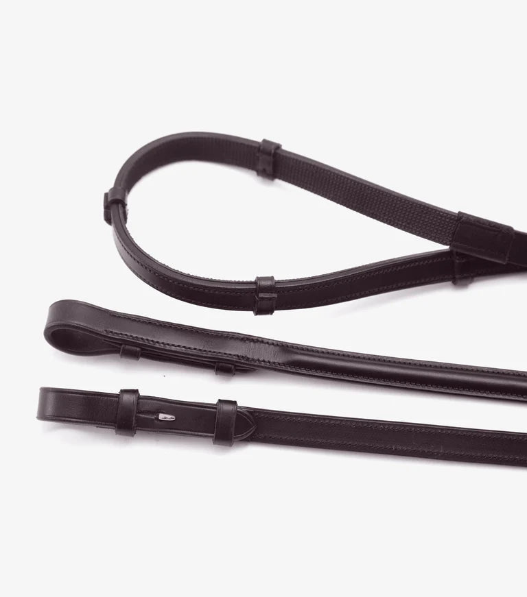 Premier Equine Salvatore Rubber & Leather Grip Reins - Nags Essentials