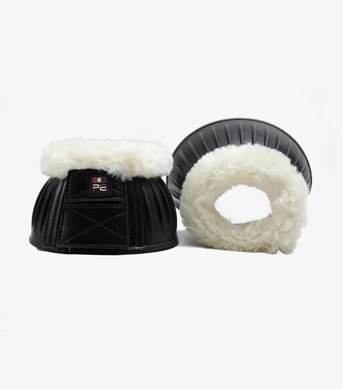 Premier Equine Techno Wool Rubber Bell Over Reach Boots- Black - Nags Essentials