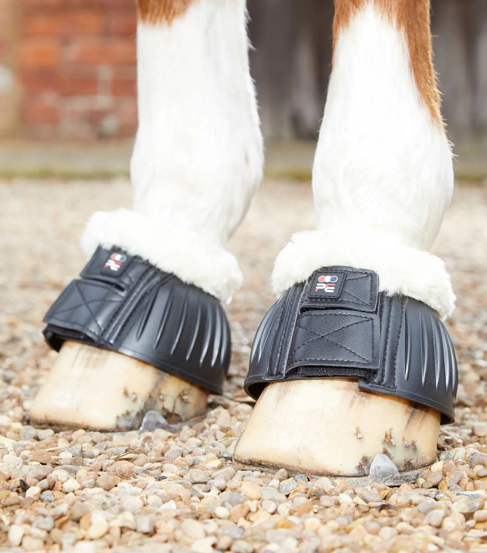 Premier Equine Techno Wool Rubber Bell Over Reach Boots- Black - Nags Essentials