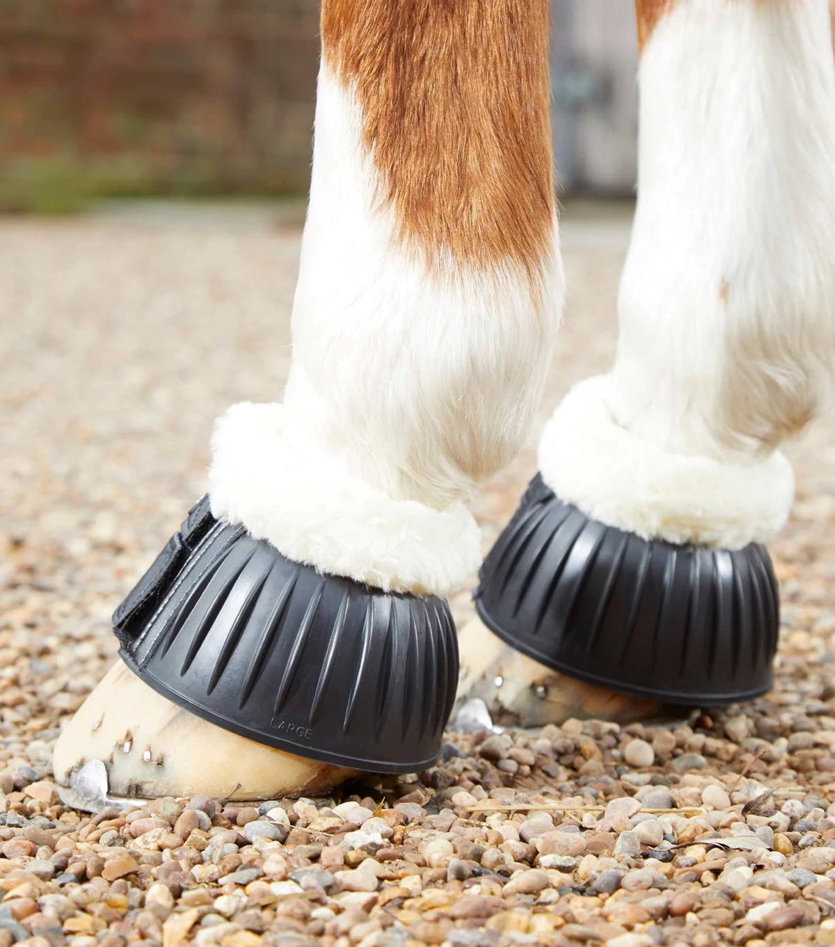 Premier Equine Techno Wool Rubber Bell Over Reach Boots- Black - Nags Essentials