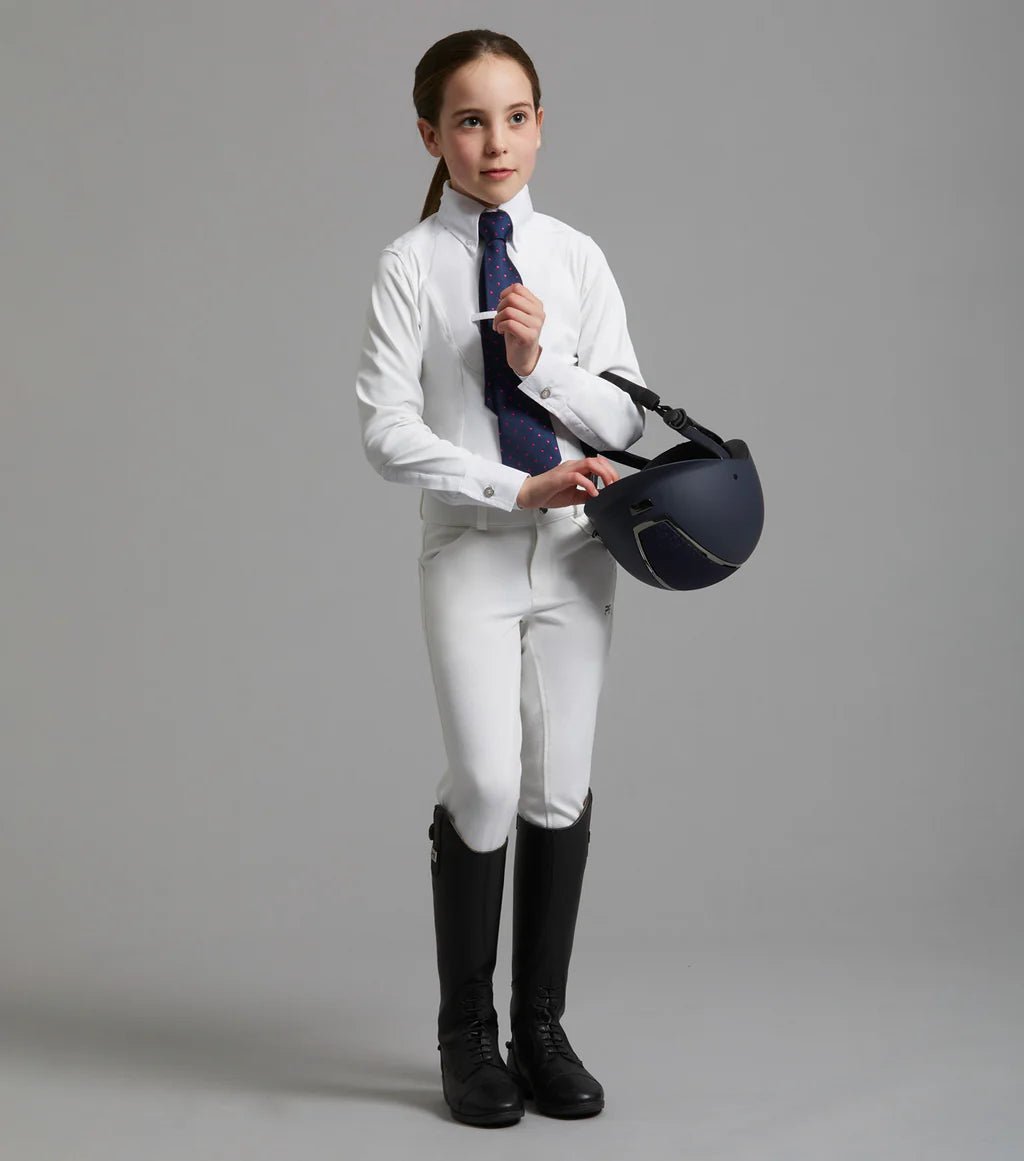 Premier Equine Tessa Girls Long Sleeve Tie Shirt - Nags Essentials