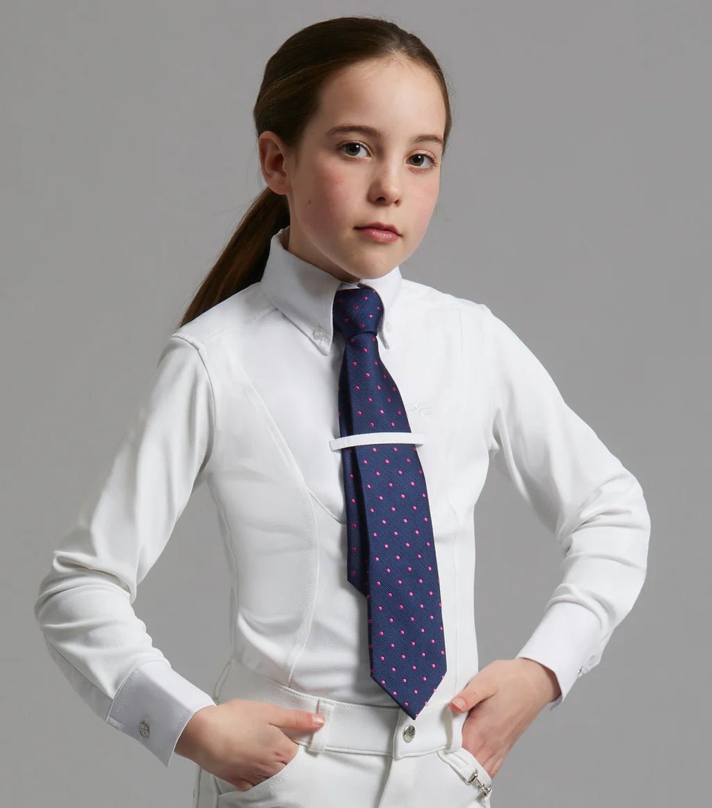 Premier Equine Tessa Girls Long Sleeve Tie Shirt - Nags Essentials
