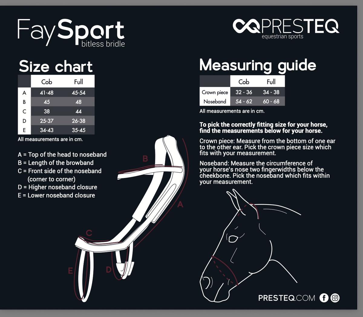 PresTeq FaySport Bitless Bridle - Nags Essentials