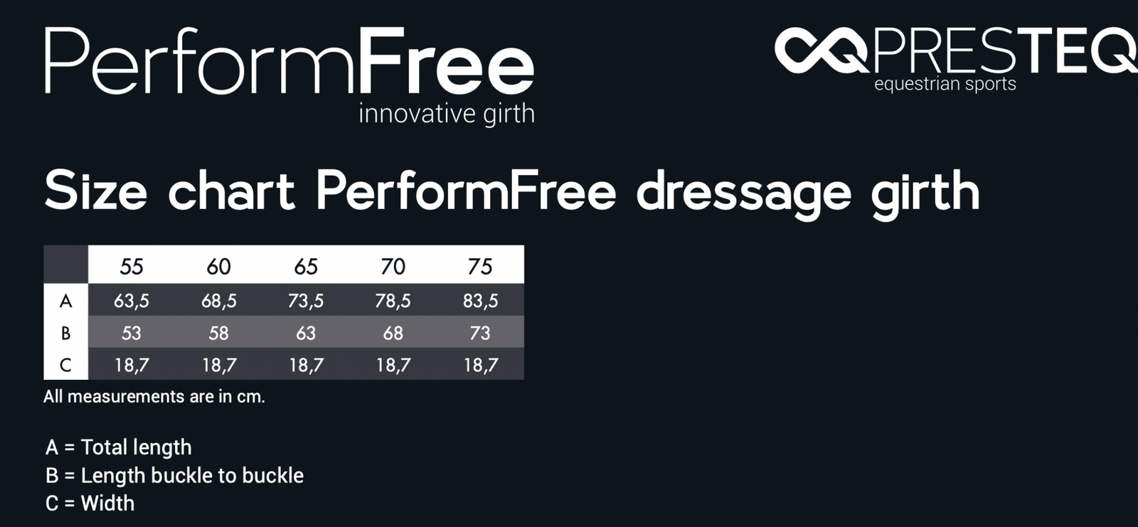 PresTeq PerformFree Dressage Girth - Nags Essentials