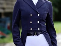 Equetech Premiere Crystal Dressage Tailcoat - Navy/Silver