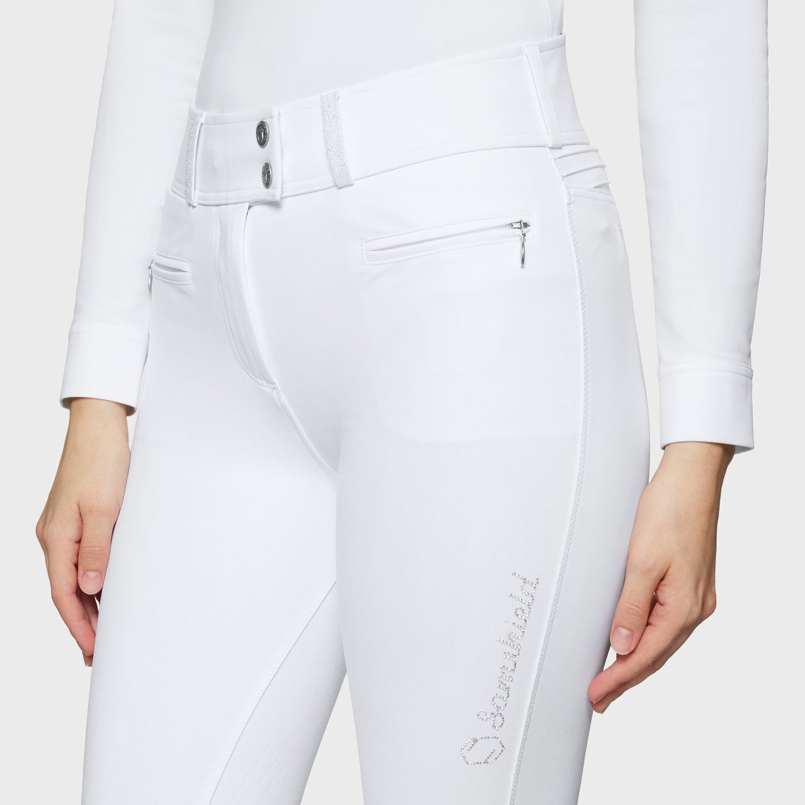 Samshield Claranova Full Grip Breeches FW25 - White - Nags Essentials