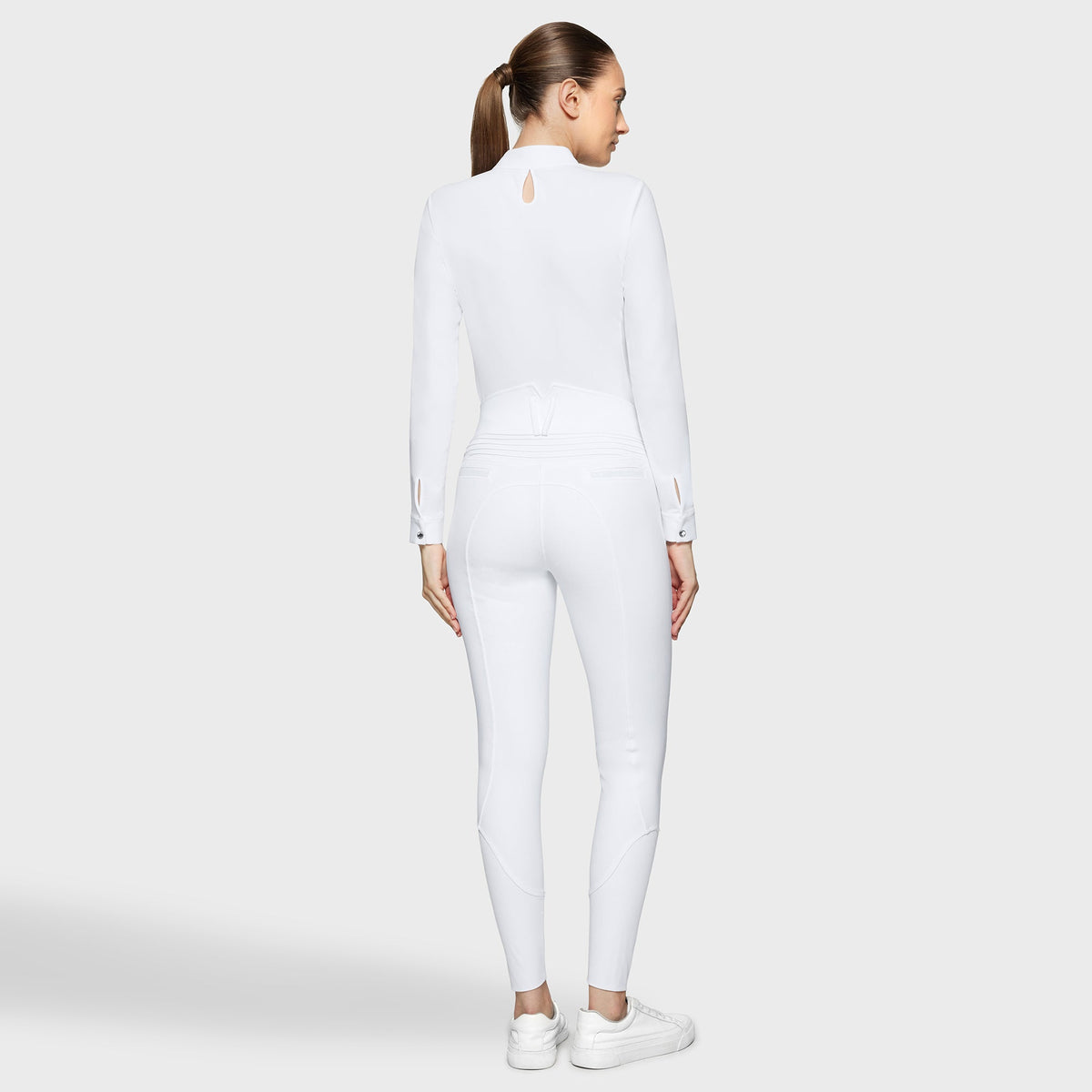 Samshield Claranova Full Grip Breeches FW25 - White - Nags Essentials