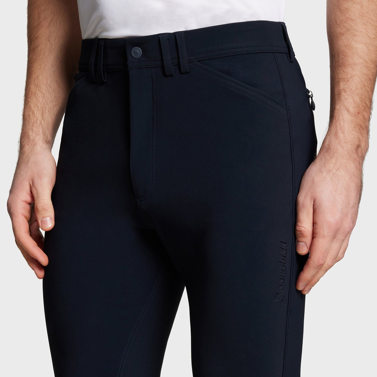 Samshield Raphael Full Grip Mens Breeches Navy - Nags Essentials